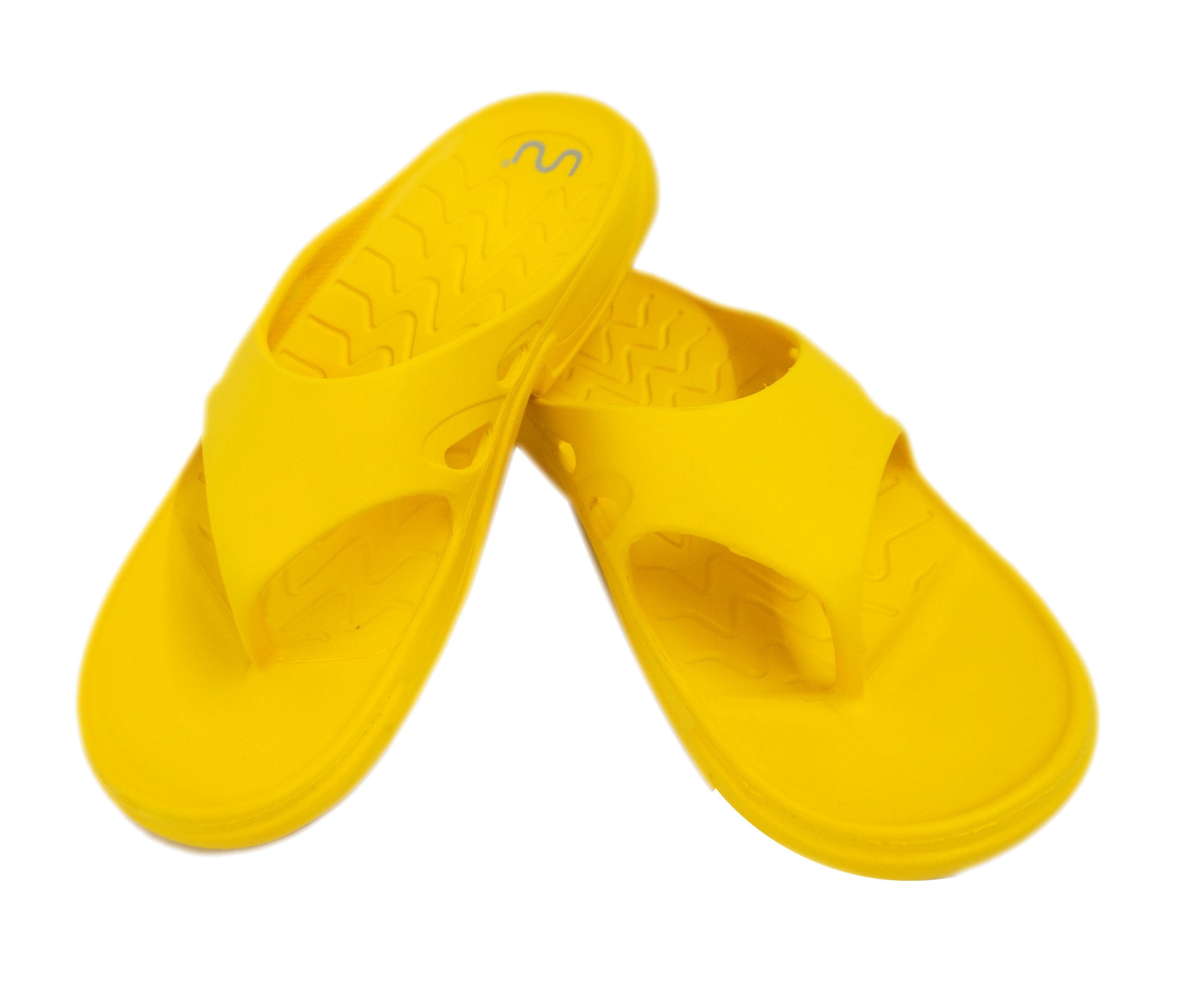 Doubleu Roma Thong for Men Comfortable Recovery Footwear (Do Not Shrink) (Yellow)
