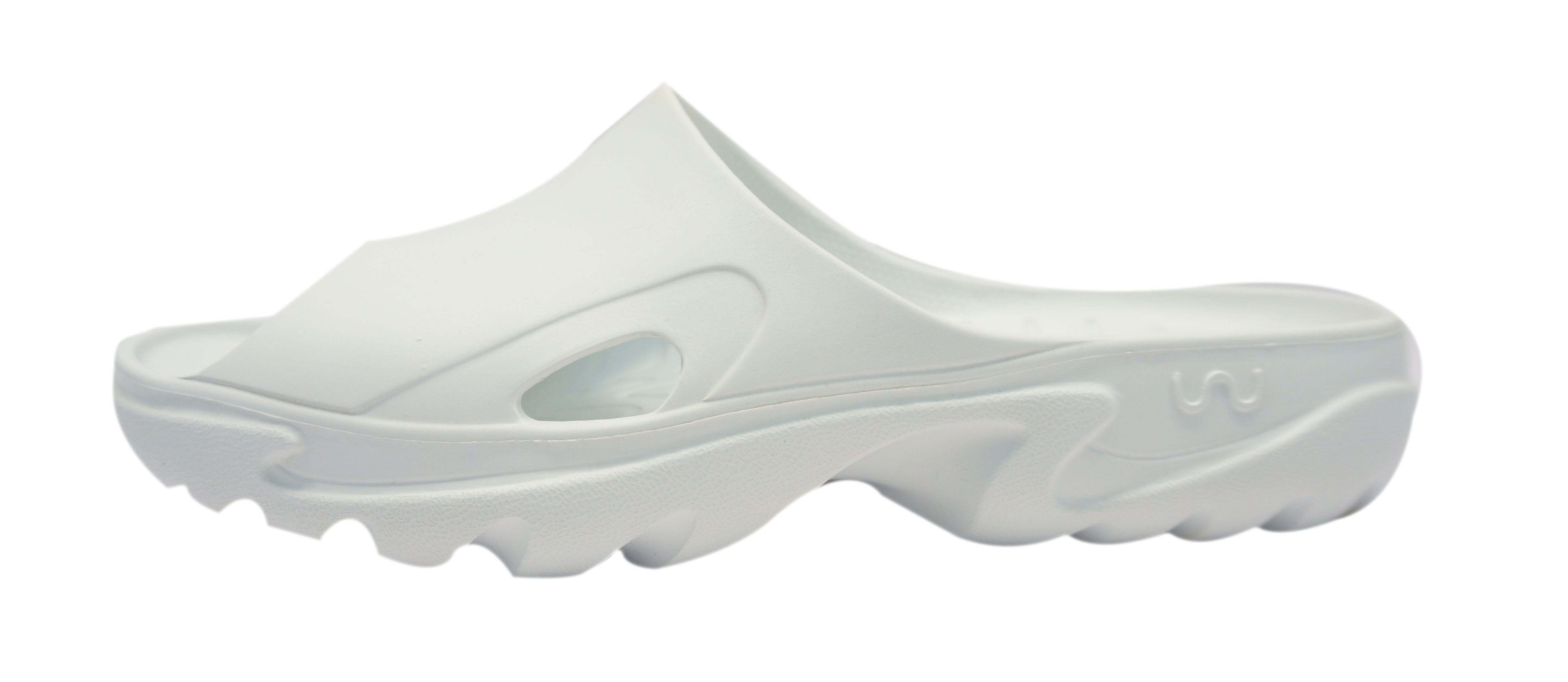Doubleu Roma Slider for Men Comfortable Recovery Footwear (Does Not Shrink) (White)