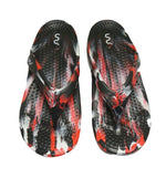 Doubleu California Women Slipper Comfortable & Light Weight Recovery Footwear (BLACK+RED)